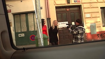 Horny naughty babe uma zex and casey jordan takes random guy from street to threesome fuck in the van