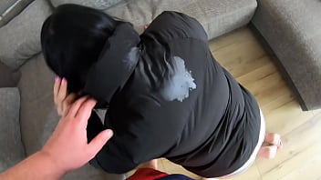 Milfycalla very shiny leggins and a lot of cum on new puffy downjacket for my impotent husband 171- preview