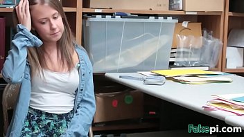 Sexy thief asked for another way to pay the crime she committed by spraying his cum on her fresh nude body