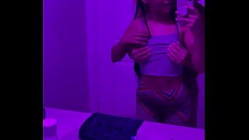 Bathroom blowjob & doggystyle fuck