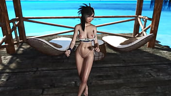 Young oiled tifa lockhart stubbornly seduces you into sex during vacation
