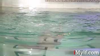 Fit milf with big tits fucked by the poolside