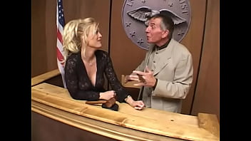 Sexy blonde got talent deep throating a guy hard cock after court