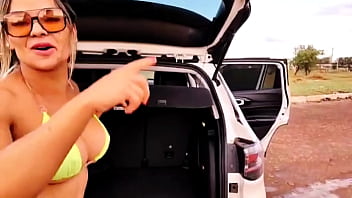 I took my stepson vagninho put him in my car and said i had a surprise outdoors for him to cum in my ass in fact he made my ass overflow luna oliveira e vagninho