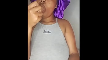 Hearty breakfast caramel-melony is serving huge-melons blow-job lips bby-face & teen-tight pussy