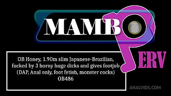 Ob honey 1 90m slim japanese-brazilian fucked by 3 horny huge dicks and gives footjob dap anal only huge gapes atm
