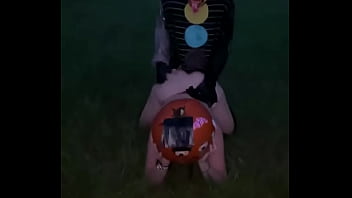 Mandi may gets fucked by gibby the clown with pumpkin on her head