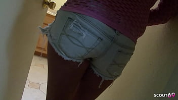 Flexible blonde girl tricked new black big dick lover of her step-mom to interracial cheating fuck when home alone