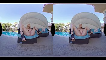 Hot blonde milf is ready to fuck you in vr