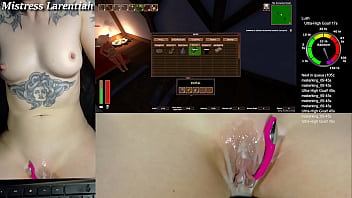 Playing some more tropical monster girls by sweetcakesnsfw on stream with cum dripping out of my wet pussy