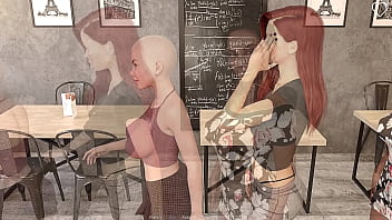 Off the record #08 - busty blonde with short hair has a hard time taking my big fat cock inside her mouth behind the counter