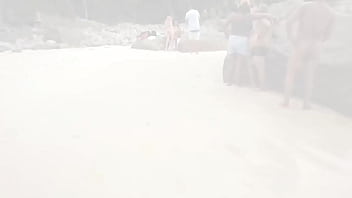 Melissa hot double penetrated at the nude beach in front of people watching dp anal gapes public sex voyeur atm mo