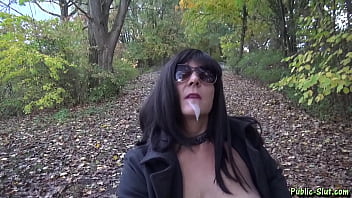 This is me sucking a cock off and then doing a long and funny cum walk at the highway