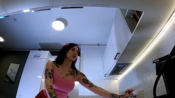 Amazingly beautiful big tits big ass cute horny redhead with a short mini skirt at home gets bored to show her socks and transparent underwear
