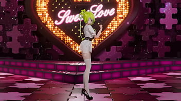 Hatsune miku shake it hentai vocaloid undressing dance tatto white socks mmd 3d blonde hair clip