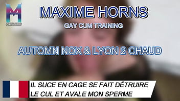 Locked in a cage sucking moaning and getting drilled hard with d6arche and lyon2chaud pure chemistry and no h