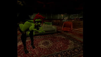 Futanubis mommy fucks lewd goblin