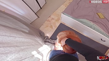 The stepson takes out his penis in front of his stepmother and she starts sucking it sweetly and asks him to fuck her and then cum in her mouth