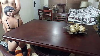 Sucking my stepbrother's cock doggy style sitting kneeling and standing until all the milk comes out of him - porn in spanish