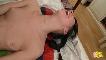 A friendly wrestling match escalates into a passionate makeout session culminating in the use of dildos anally