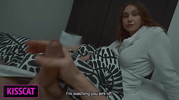 Taboo fantasy turns real step mom helps step son in share bed with hand but fills pussy with cum