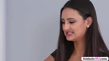 Eliza ibarra is hooking up with her lesbian stepcousin kendra is letting the asian babe suck her big tits and lick her latina hairy pussy
