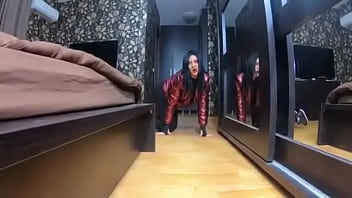 Preview- the nympho wife plays with her camel-toe jumpsuit and put some cum on her shinny red down-jacket 230#amateur #m