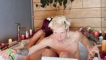 Thick latina with tattoos gets treated well by her american sugar daddy in jacuzzi - a scene of love