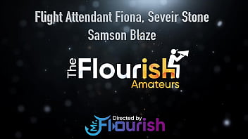 Trailer flight attendant fiona flew into town on a 5 flight day and was exhausted however she put in a call to team flourish and asked for some of the newer bbc males that had joined team flourish for stress relief