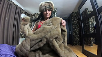 Preview- milfycalla- face fuck cum play and masturbation while wearing a fur coat and long red boots ep 211