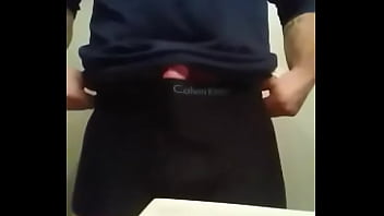 Playing with my hard cock