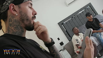 Madison stil cheats on her husband with some friends then gets caught so he joins the gang bang on an intense dp fuck to cum on her face