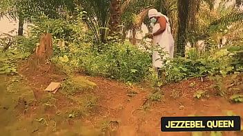 Fucking my step mom she love my missionary baptist style with big black cock i fuck my step mom outdoor trying to pick green leafs for medicine