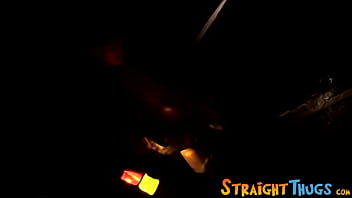 These thuggish youngsters are playing with their hard cocks after having a joyride in the middle of the night
