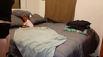 Big dick fills pussy while she puts plug in her ass