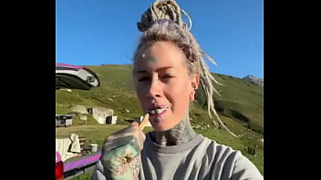 Brushing my teeth with this beautiful background what's your favorite way to start the day #morningroutine #bru