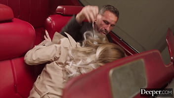 A close call for a cheating wife gets her motor pumping for some roadhead with her affair partner