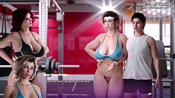 Apocalust v0 09 big ass blonde milf step mom has threesome with 18yo step son and her big tits redhead milf friend in a public gym taboo hentai game part #18