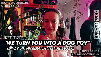 We turn you into a dog pov