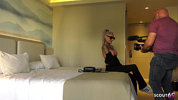 Slim german mature wife with many tattoos talk to no condom cheating fuck at hotel and leg him cum on small ass