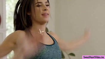 Hot brunette hires a personal trainer for her fitness and then they kiss each other that they lick each others pussy
