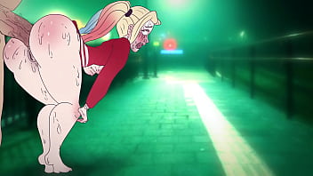 Harley quinn was caught at night and shoved a dick in her pussy 2025