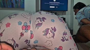 Movie night with my stepsister and her best friend ends in a foursome and we fill her pussy with cum - aaroon mush