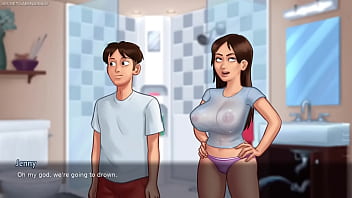 Horny and lucky dude loves seeing his stepsis big juicy wet boobs busty stepmom wants him to help her - summertime saga 03 3d porn games