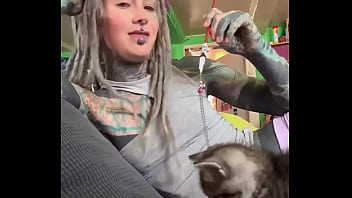 Playing with my kitten#tattoogirl #tattoomodel #inkedgirl #tattoos #tattoo #inked #inkedup #kitten