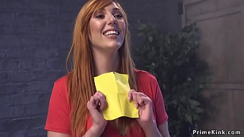 Agent puts huge tits redhead actor in rope bondage and pounds her ass