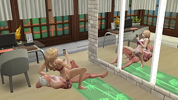 Xthesims - jovem peituda vai para casa de férias e não consegue se segurar de tesão pelo marido