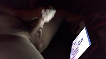 Big dick stroking with low hangers
