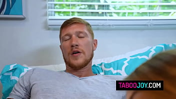 Perv stepbrother gets his ass eaten by his teen stepsis and puts his big cock in her tight pussy