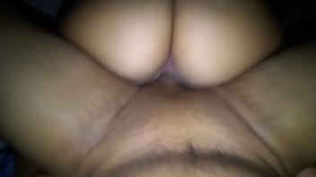 Riding the bbc friend of my cuckold husband spreading my ass for him while getting fucked rough and he creampies me